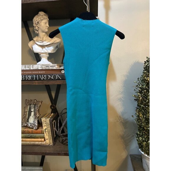 Ronny Kobo Jerrie Knit Bodycon Mini Dress BLUE TEAL Tidepool Womens Size Small - Picture 10 of 11